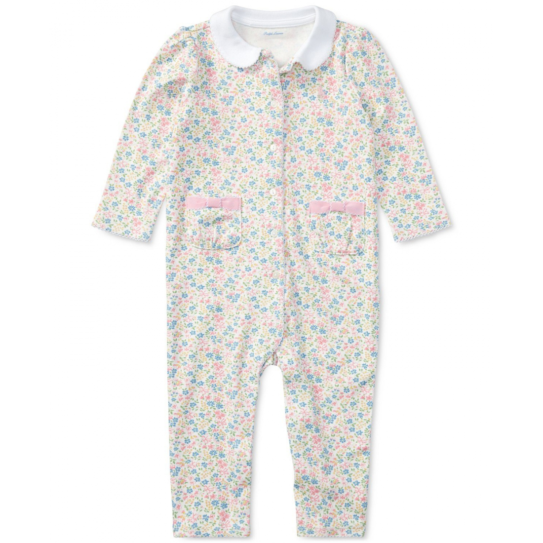 'Floral Print Cotton Coverall' pour Bébés filles