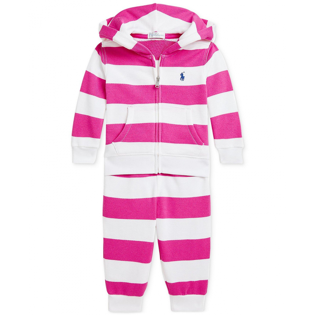 'French Terry Striped Hoodie & Joggers' pour Bébés filles