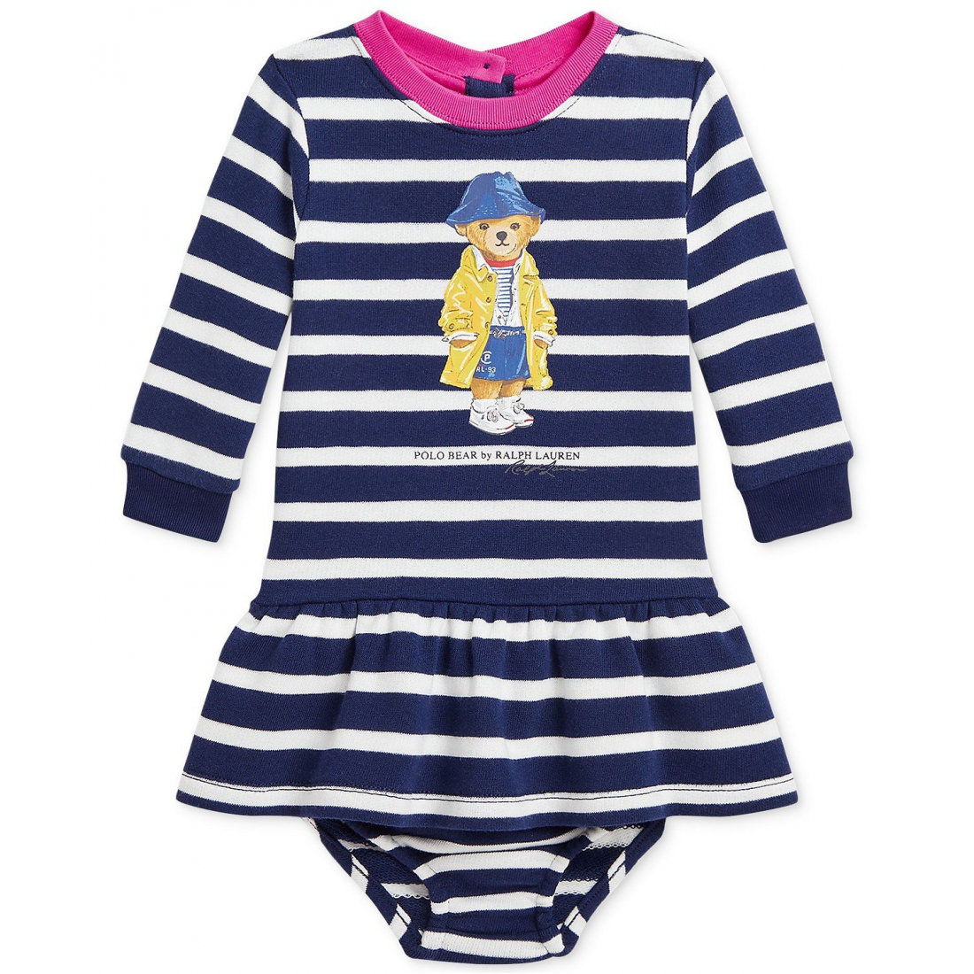 'Striped Polo Bear Dress' pour Bébés filles