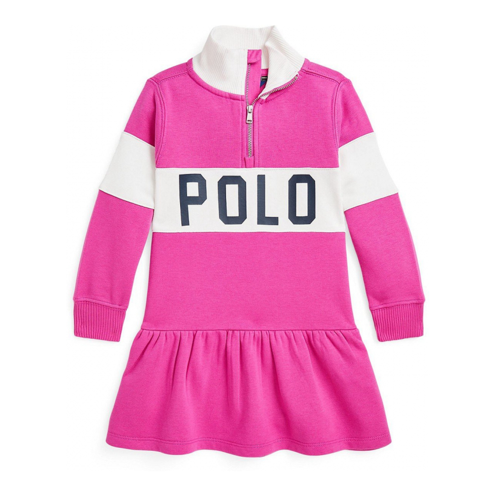 'Logo French Terry Quarter-Zip Dress' pour Bambins & petites filles