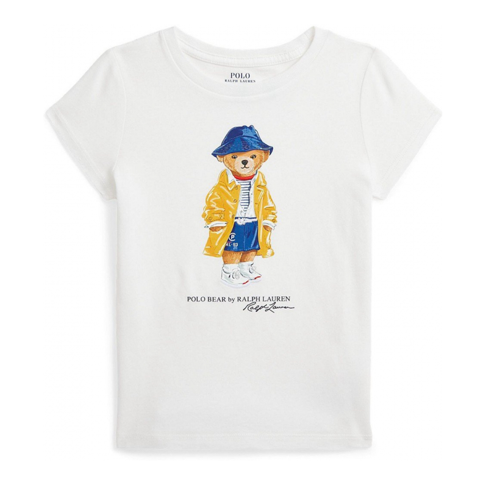 'Polo Bear Cotton Jersey Tee' pour Bambins & petites filles