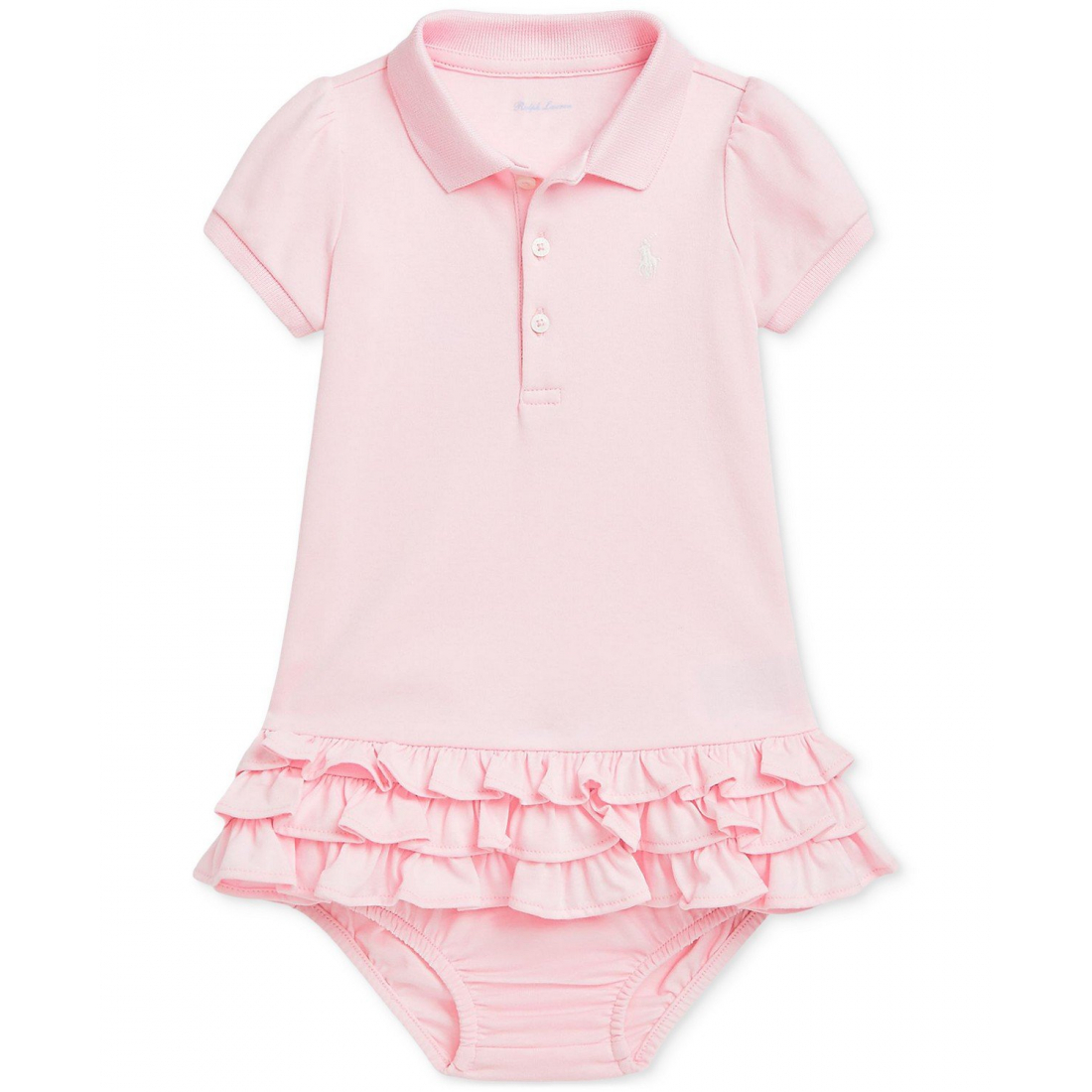 'Cotton Ruffled Polo Dress' pour Bébés filles