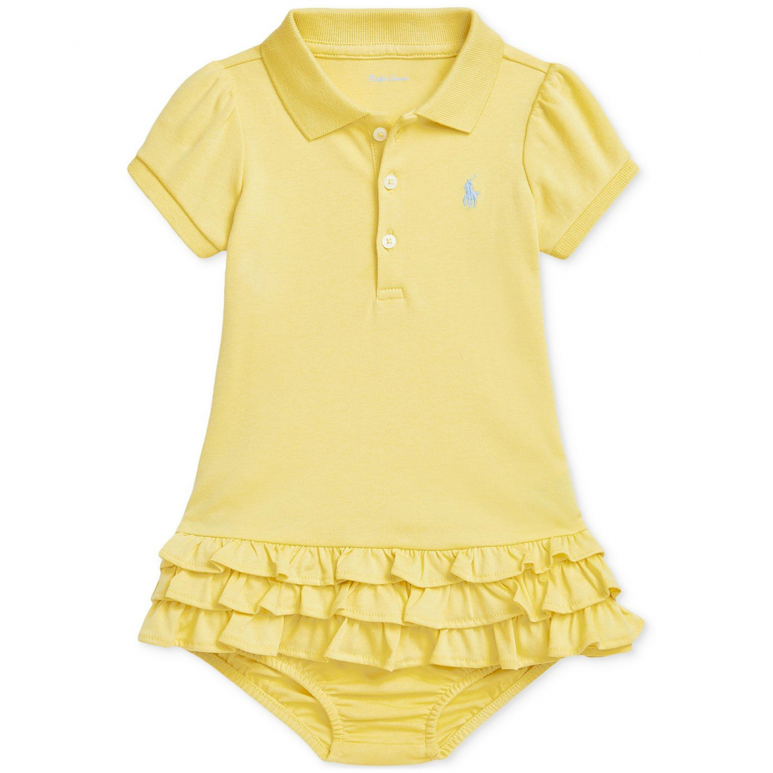 'Cotton Ruffled Polo Dress' pour Bébés filles