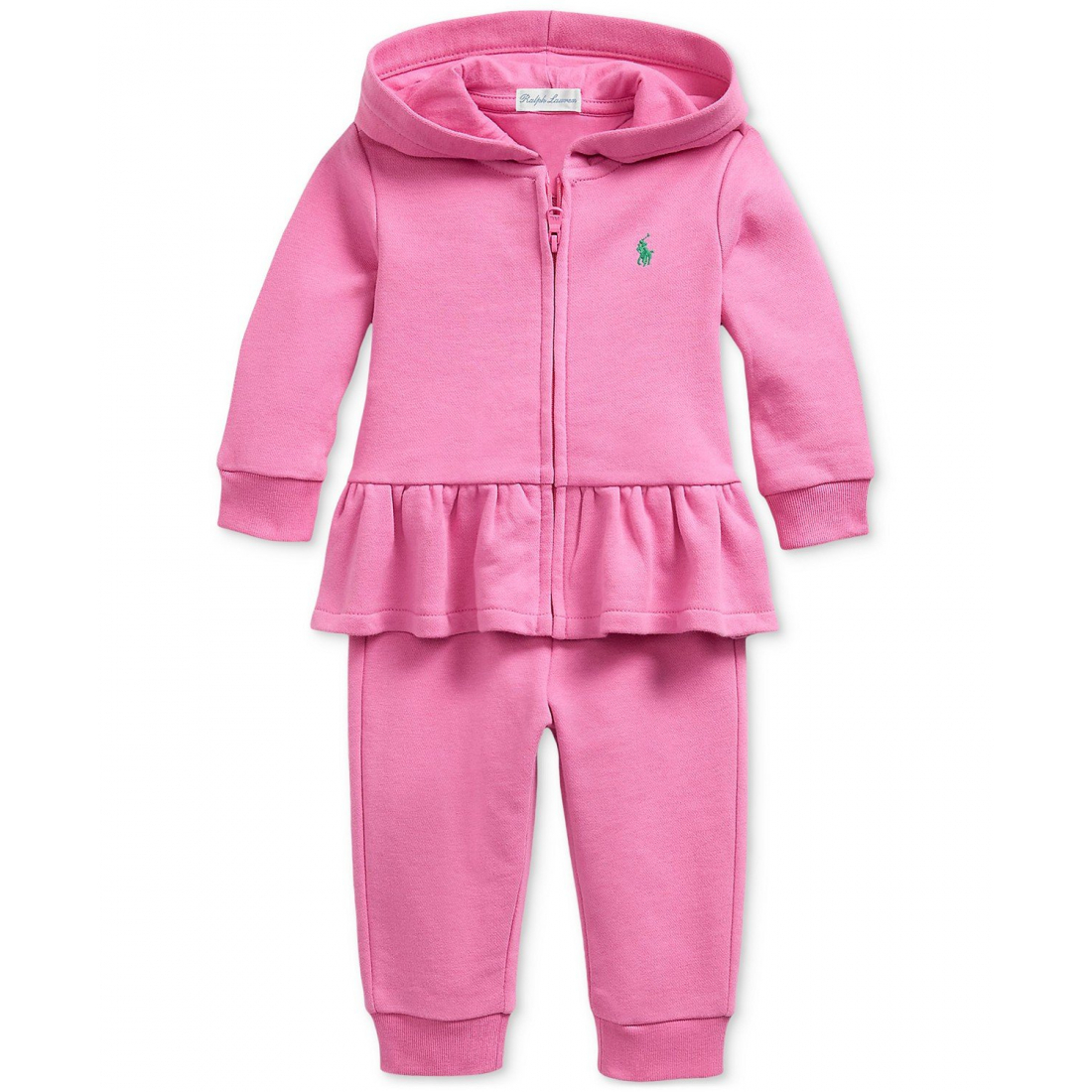 'Ruffled French Terry Hoodie & Pants Set' pour Bébés filles