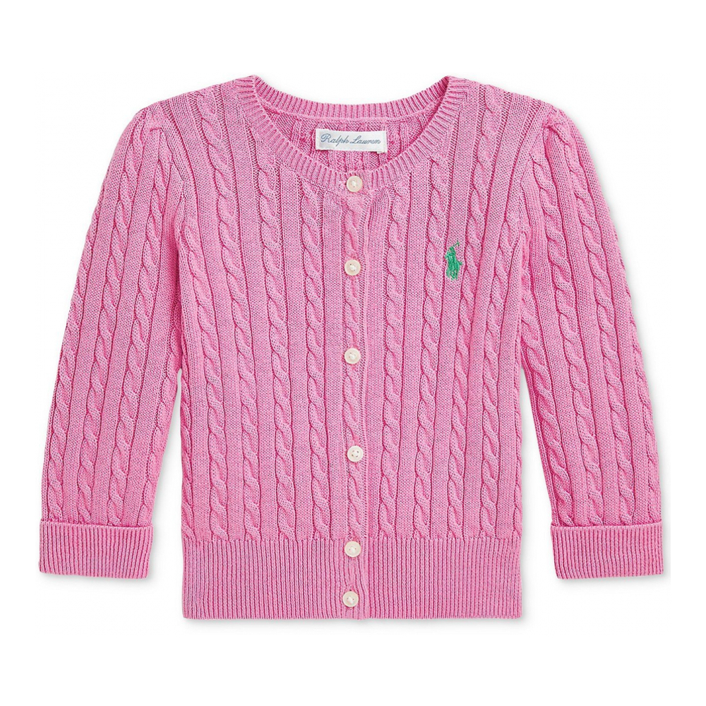 'Cotton Cable-Knit Cardigan' pour Bébés filles