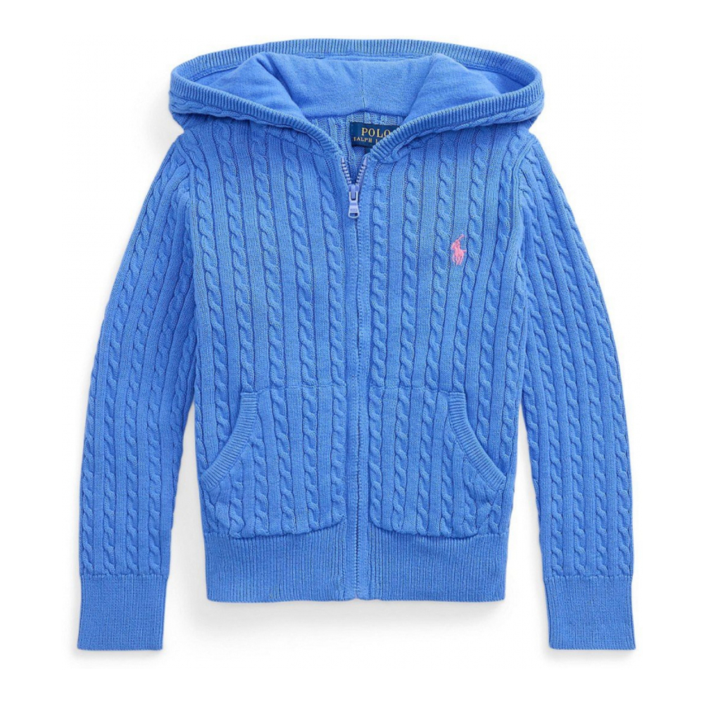 'Mini-Cable Cotton Full-Zip Hoodie' für kleinkind & kleine Mädchen