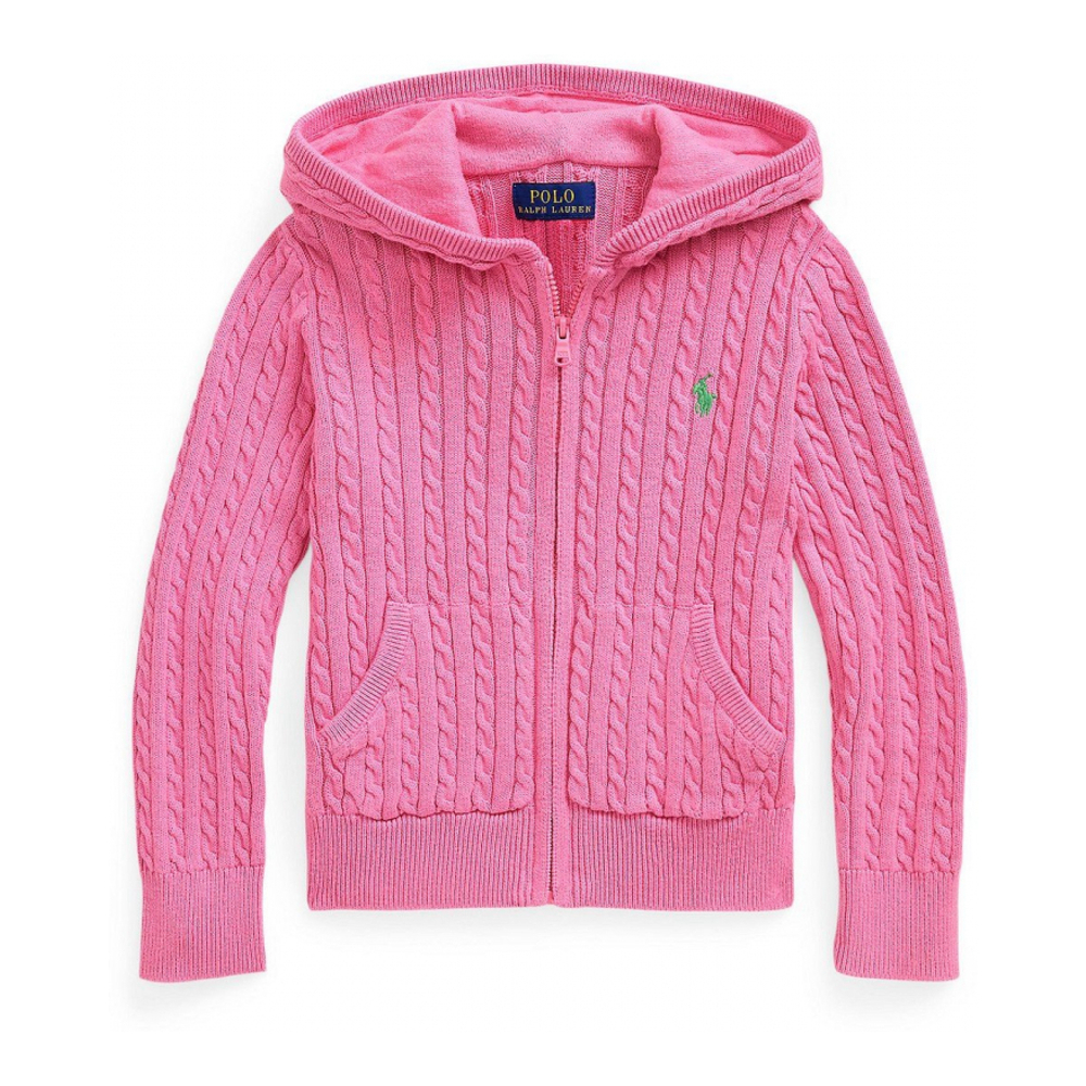 'Mini-Cable Cotton Full-Zip Hoodie' für kleinkind & kleine Mädchen