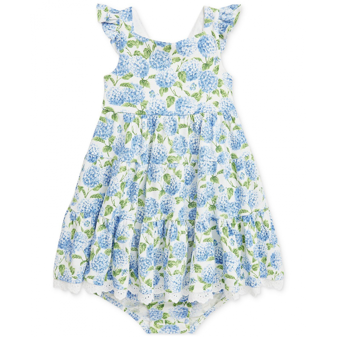 'Floral Flutter-Sleeve Dress' für Baby Mädchen