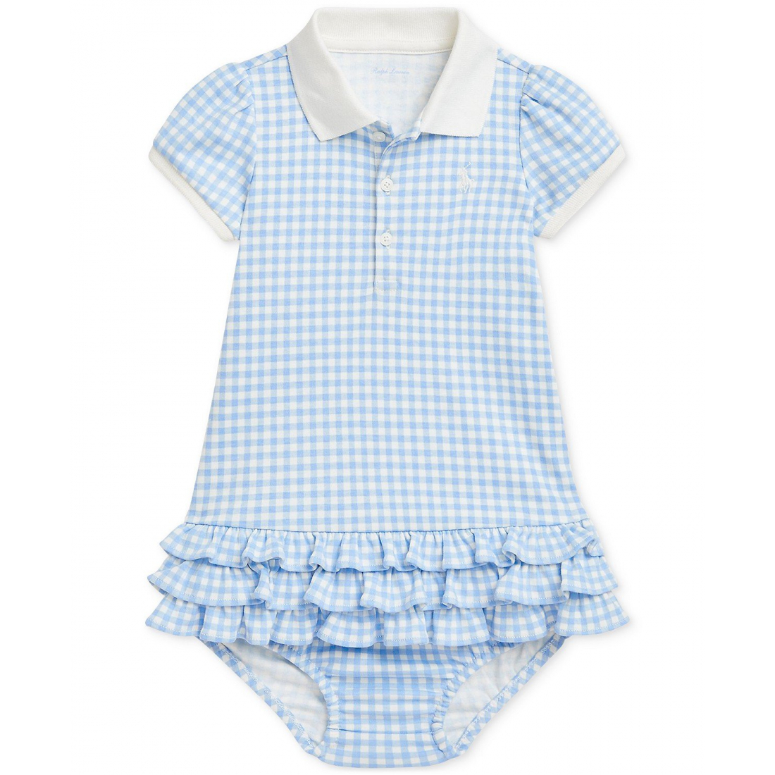 'Ruffled Gingham Polo Dress' pour Bébés filles