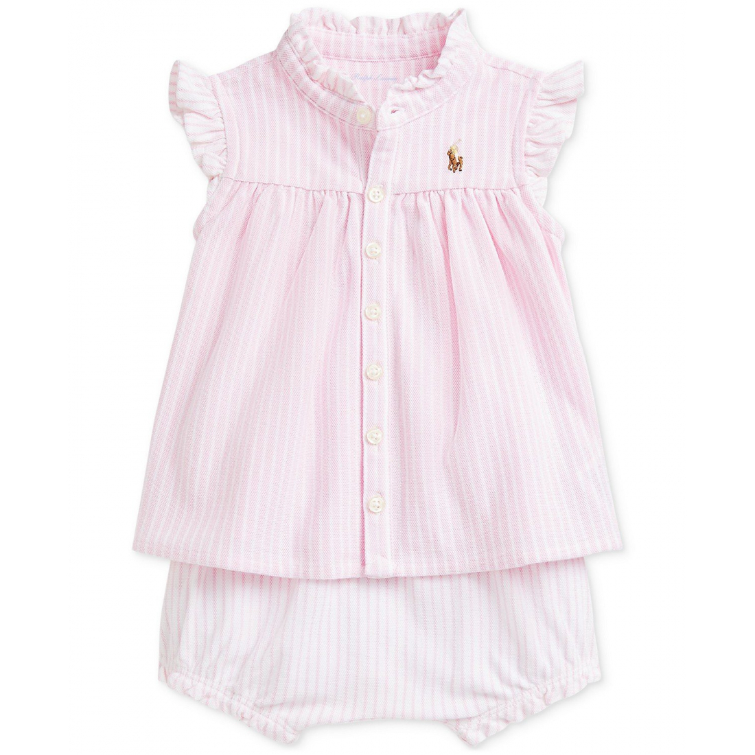 'Flutter-Sleeve Shirt & Bloomers Set' pour Bébés filles