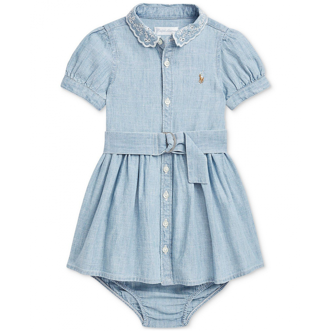 'Belted Chambray Shirtdress' pour Bébés filles