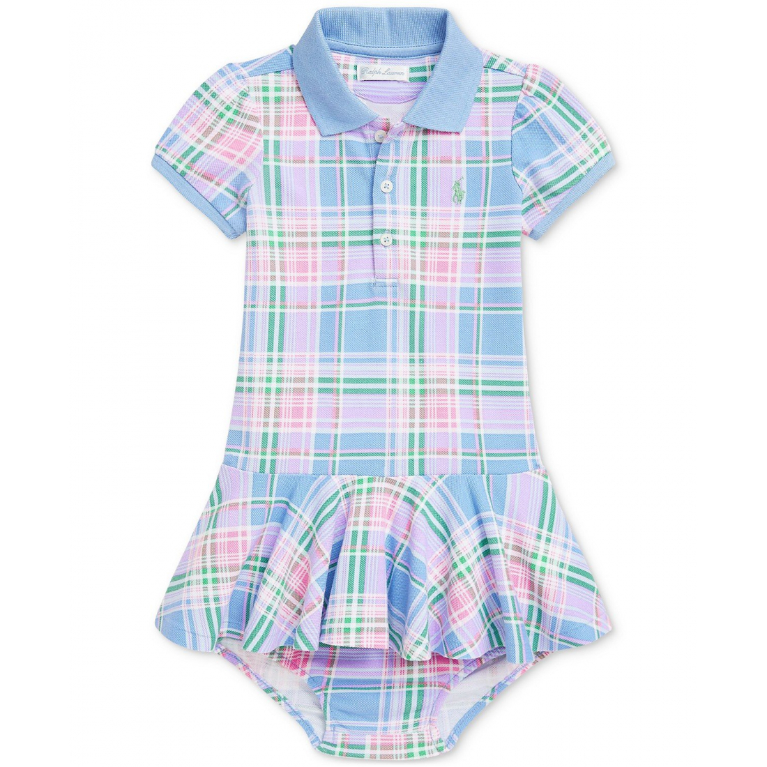 'Cotton Mesh Polo Dress' für Baby Mädchen