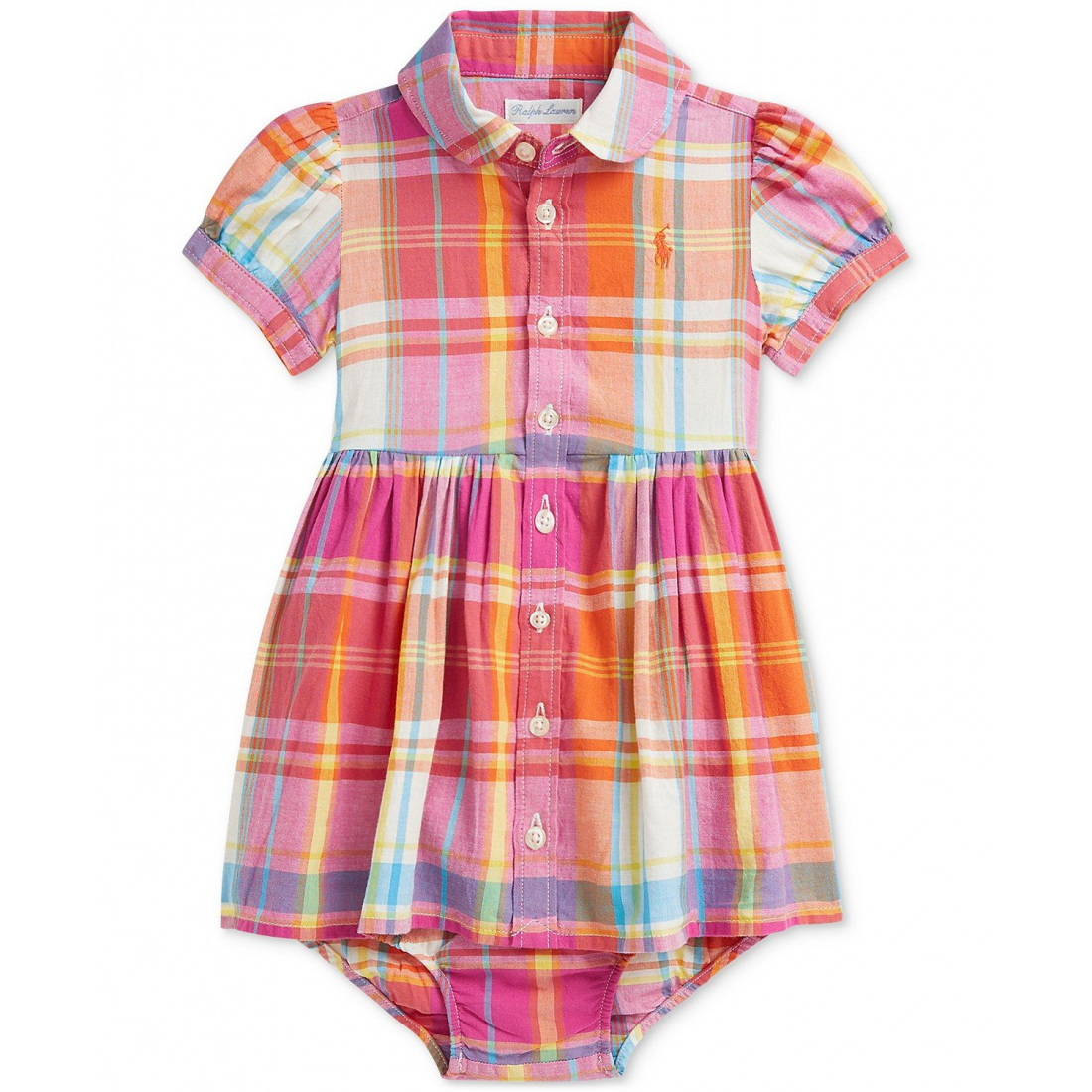 'Cotton Madras Shirtdress' pour Bébés filles