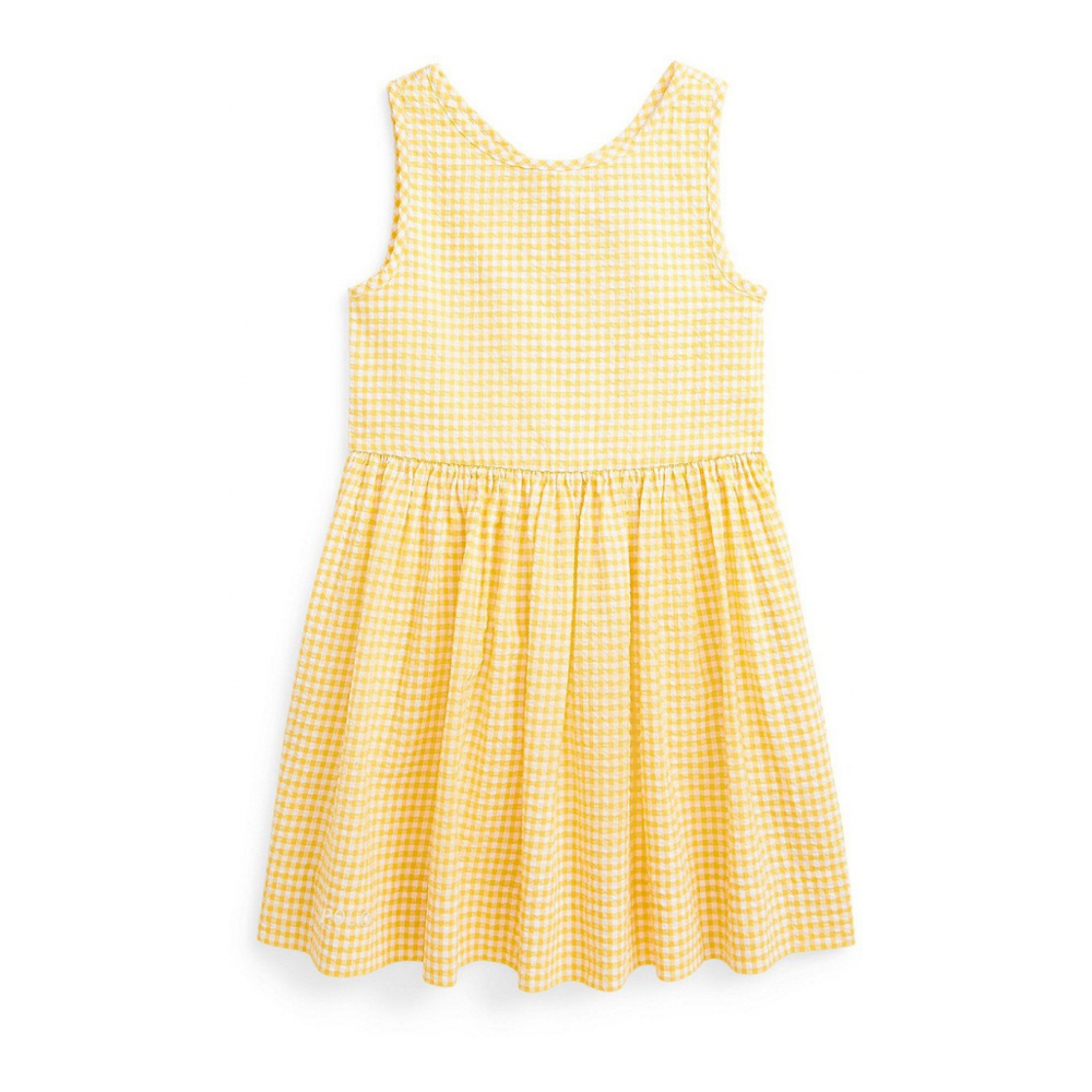 'Gingham Cotton Seersucker Dress' für kleinkind & kleine Mädchen