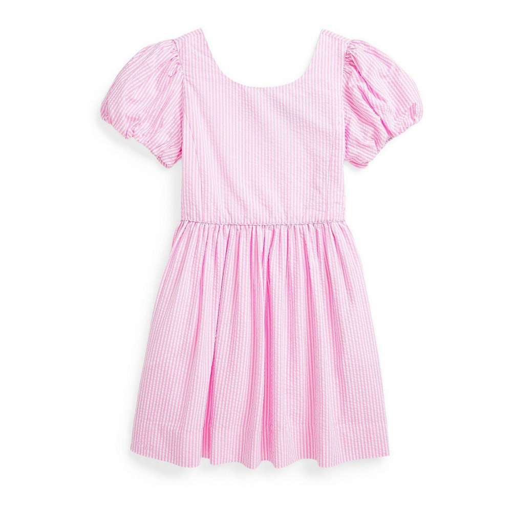 'Striped Cotton Seersucker Dress' für kleinkind & kleine Mädchen