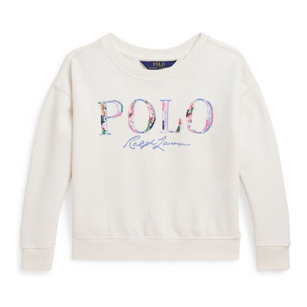 'Logo Loopback Fleece Boxy Sweatshirt' für kleinkind & kleine Mädchen