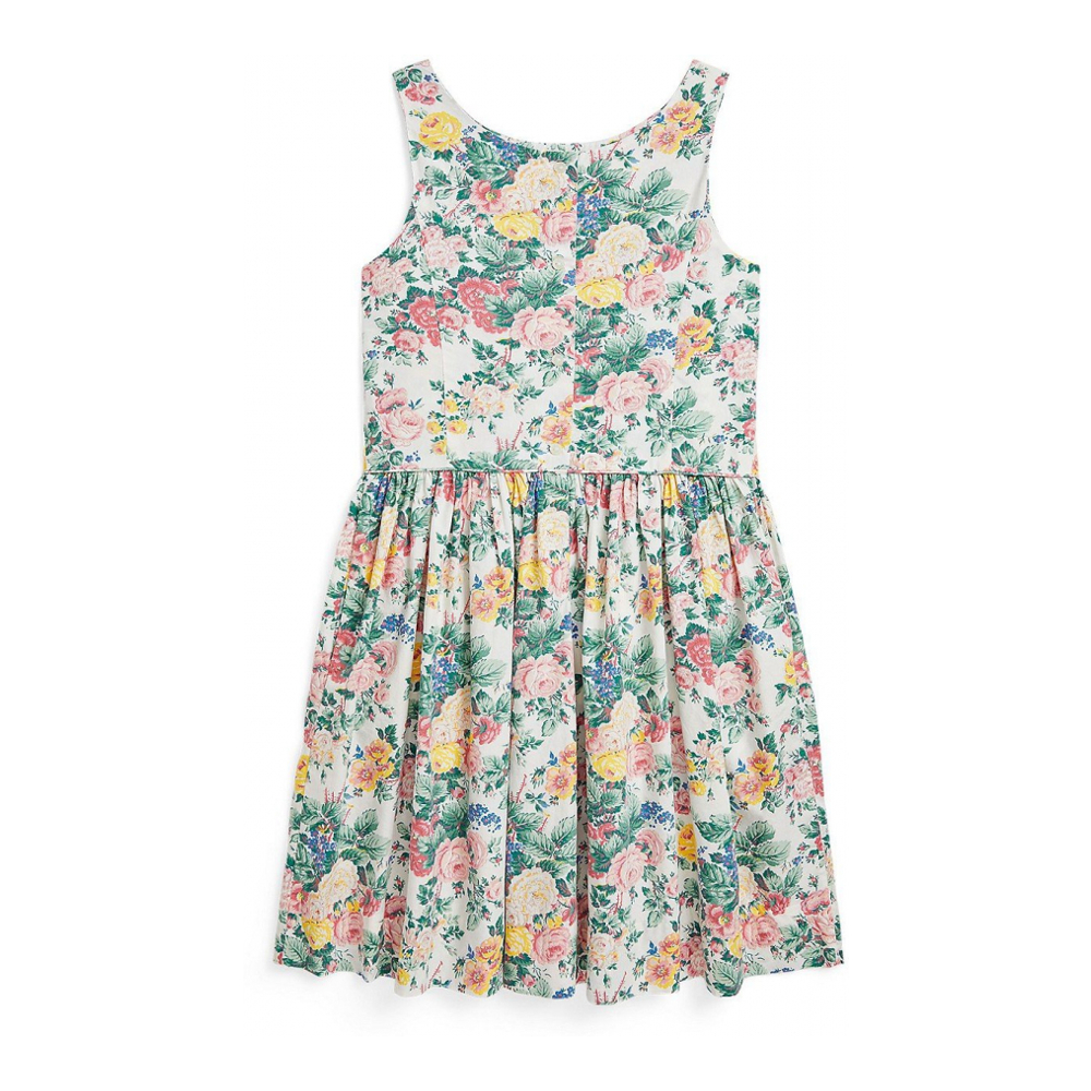 Big Girl's 'Floral Cotton Dress'