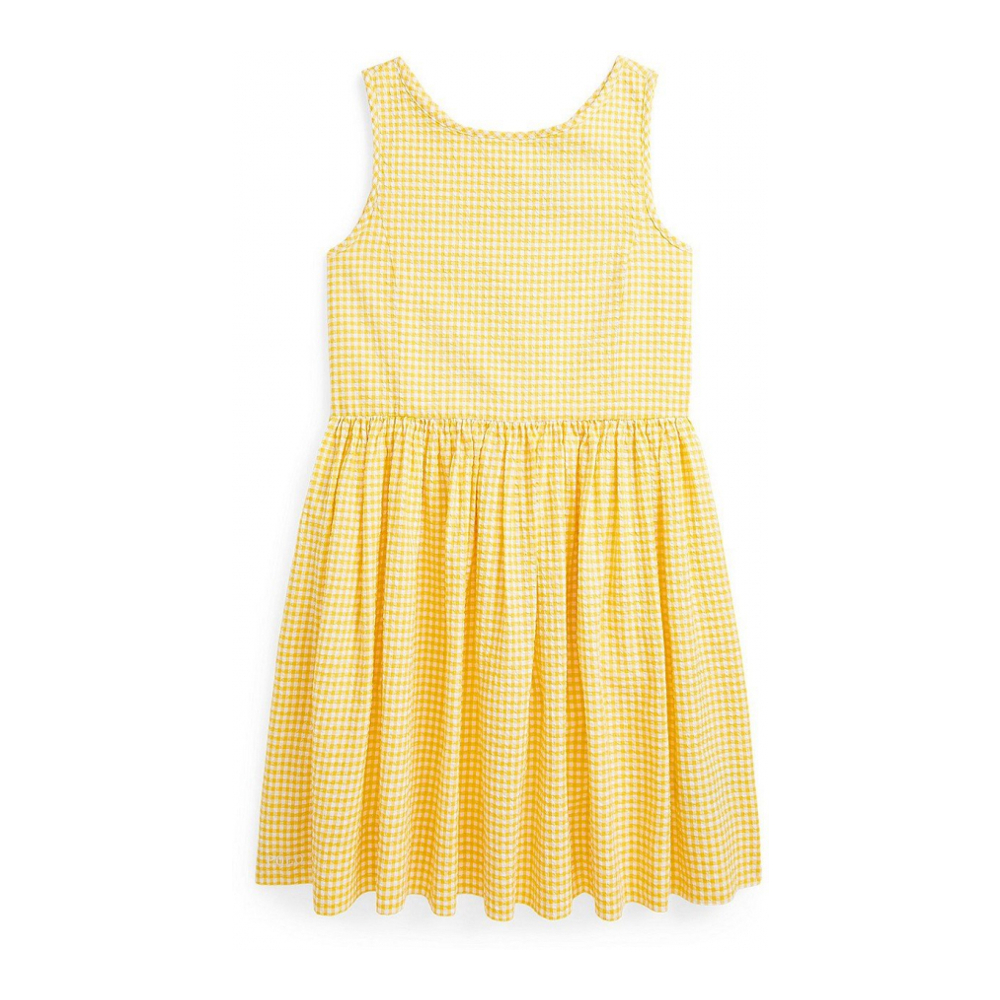 'Gingham Cotton Seersucker Dress' für große Mädchen