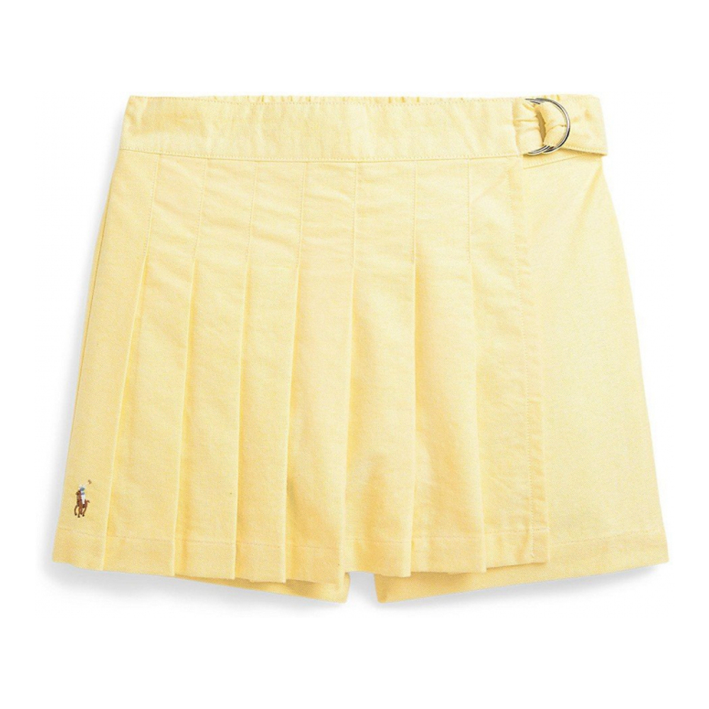 'Pleated Oxford Faux-Wrap Skort' für kleinkind & kleine Mädchen