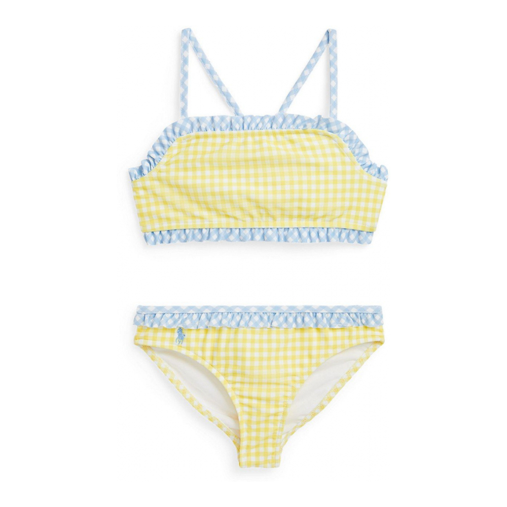 'Gingham Ruffled Two-Piece Swimsuit' pour Bambins & petites filles