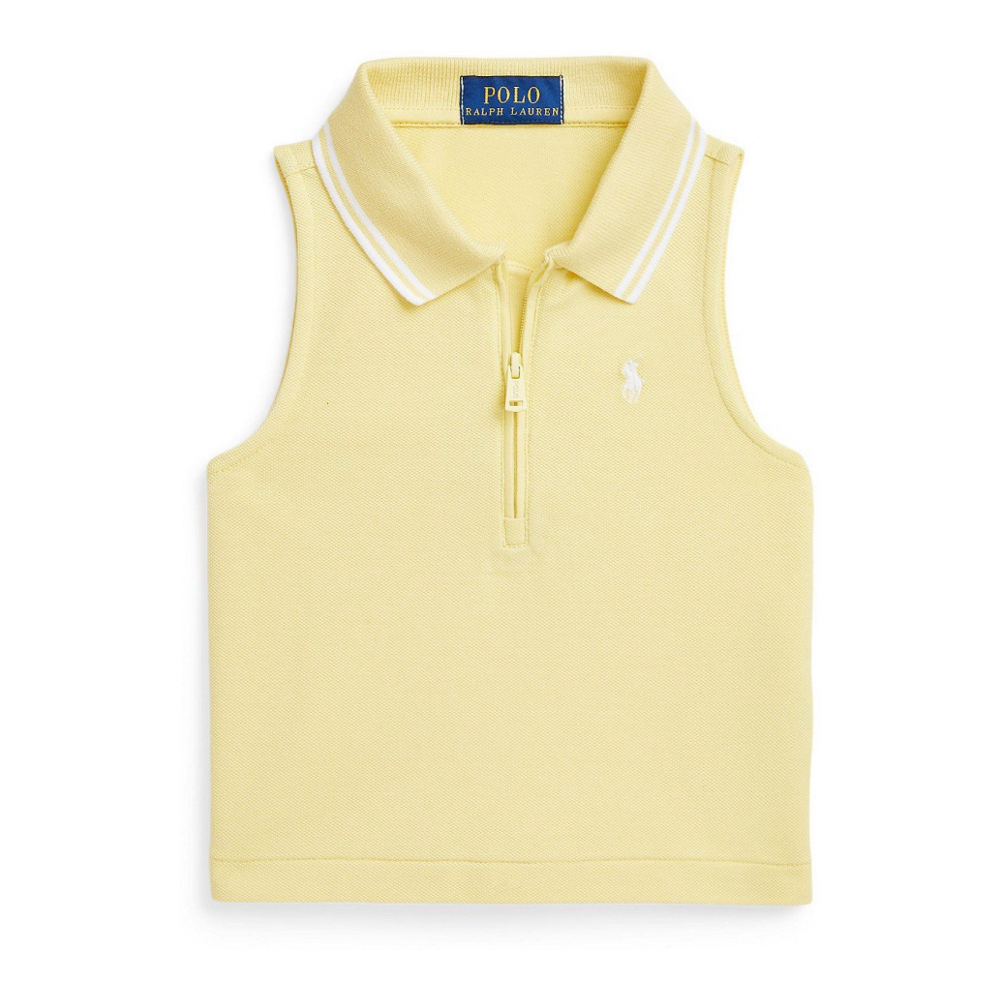 'Stretch Mesh Half-Zip Boxy Polo Shirt' für kleinkind & kleine Mädchen