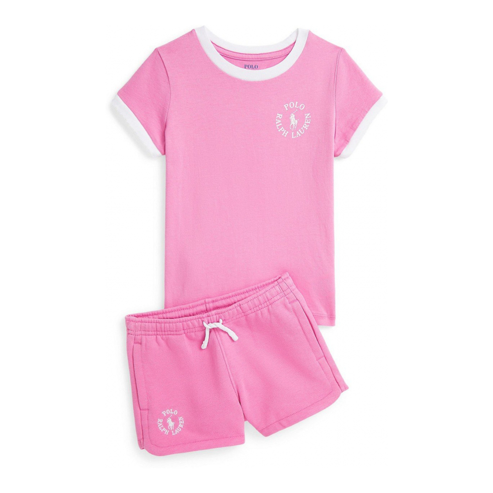 'Big Pony Logo Jersey T-Shirt' pour Bambins & petites filles