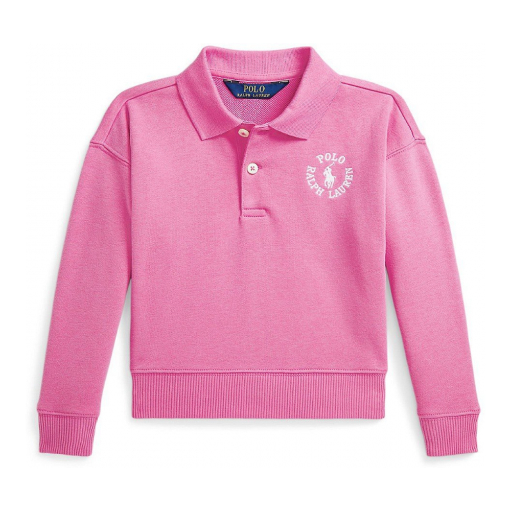 'Logo French Terry Polo Sweatshirt' für kleinkind & kleine Mädchen