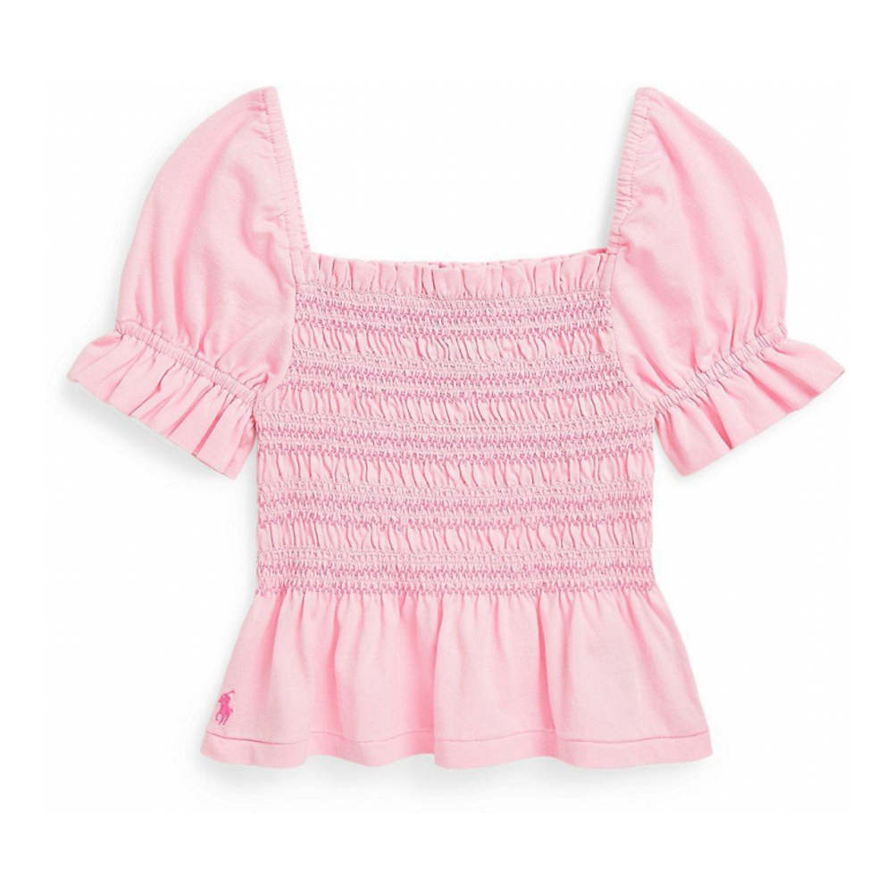 'Smocked Jersey Peplum Top' für kleinkind & kleine Mädchen