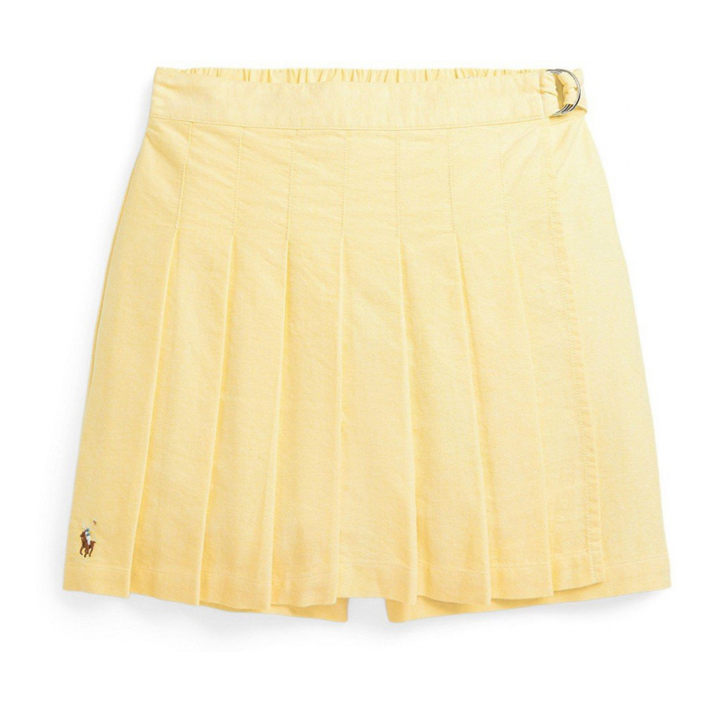 'Pleated Oxford Faux-Wrap Skort' für große Mädchen