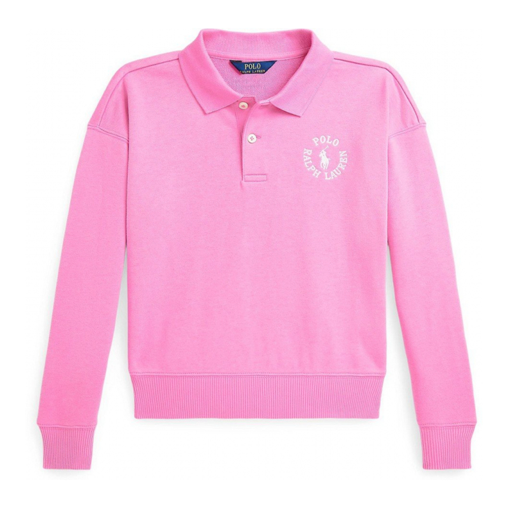 'Logo French Terry Polo Sweatshirt' für große Mädchen
