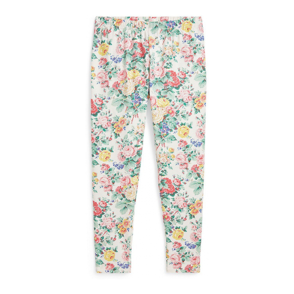Big Girl's 'Floral Stretch Jersey Legging'