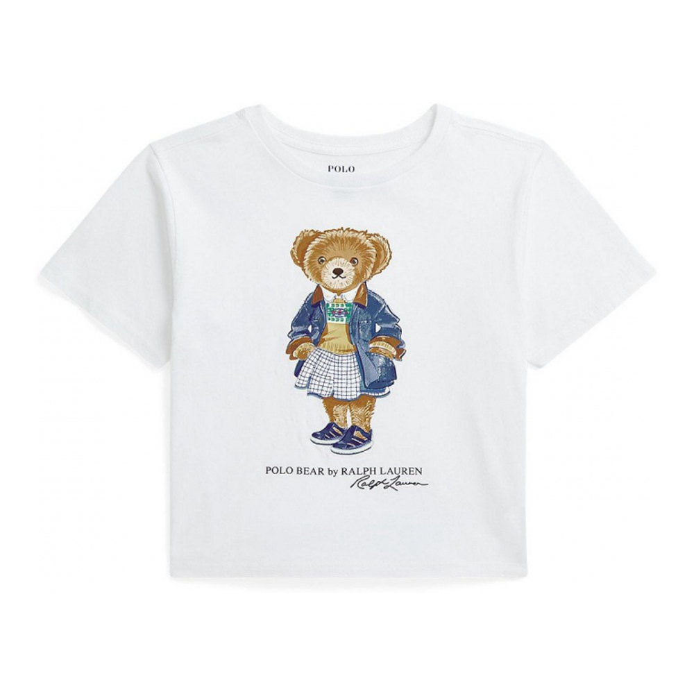 'Polo Bear Jersey Boxy T-Shirt' pour Grandes filles