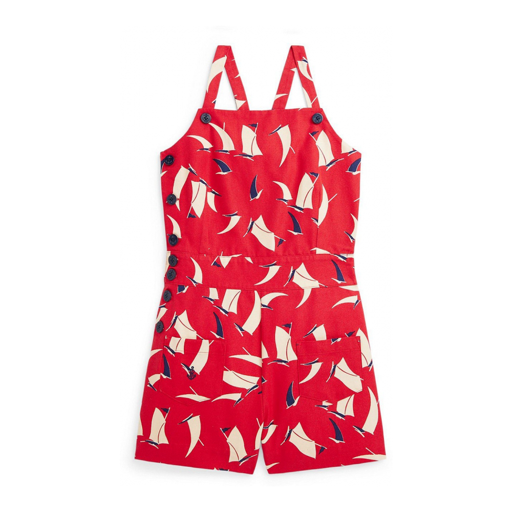 'Sailboat-Print Canvas Romper' pour Grandes filles