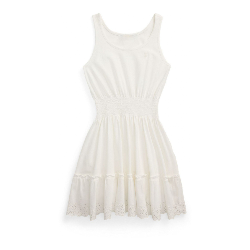 'Eyelet-Embroidered Jersey Dress' pour Grandes filles