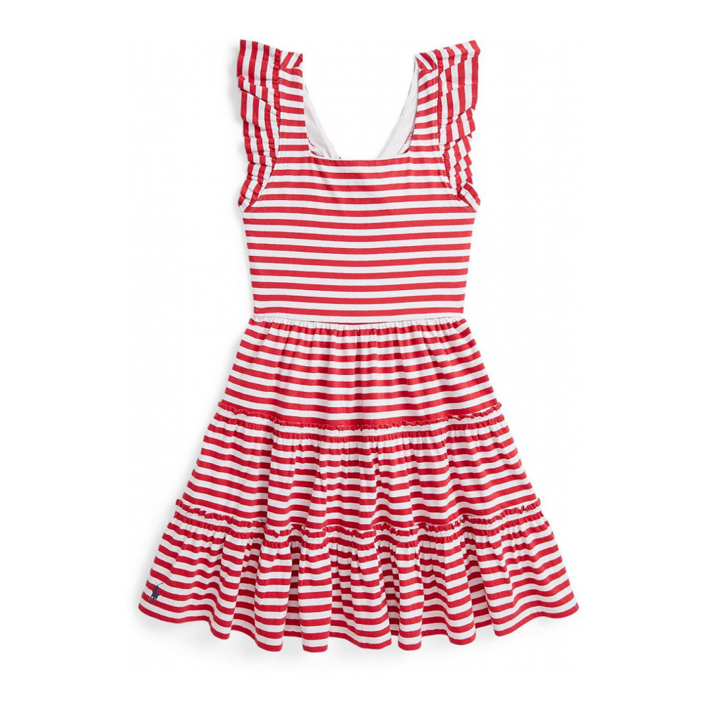 'Striped Ruffled Jersey Dress' pour Grandes filles