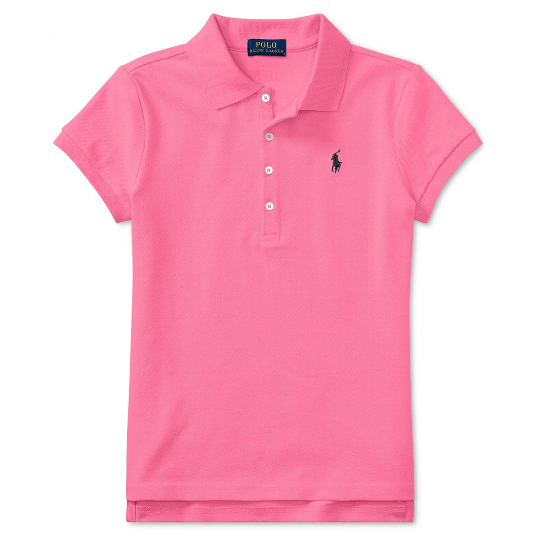 'Stretch Cotton Mesh Polo Shirt' pour Filles