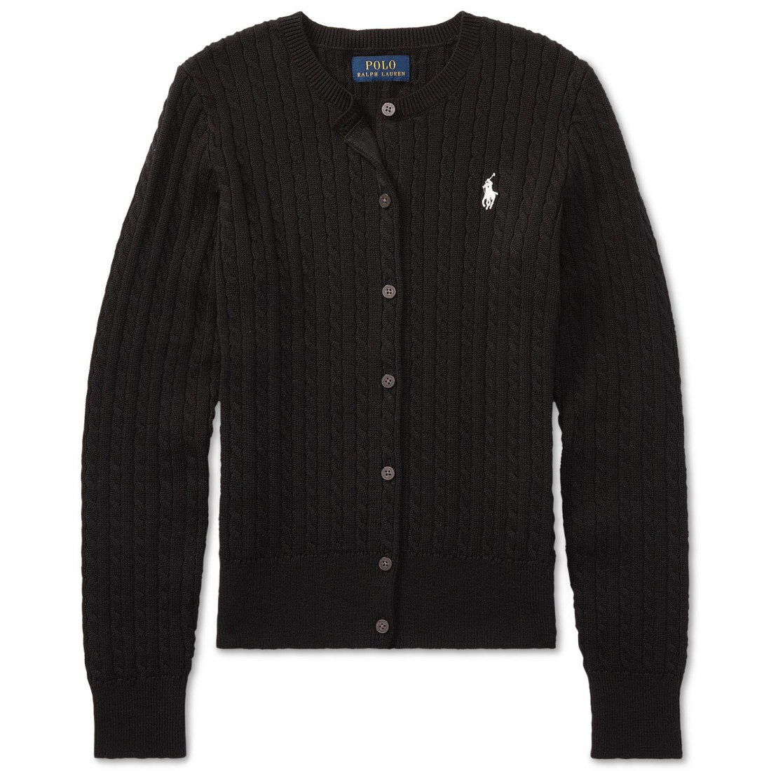 'Cable-Knit Cotton Cardigan' pour Filles