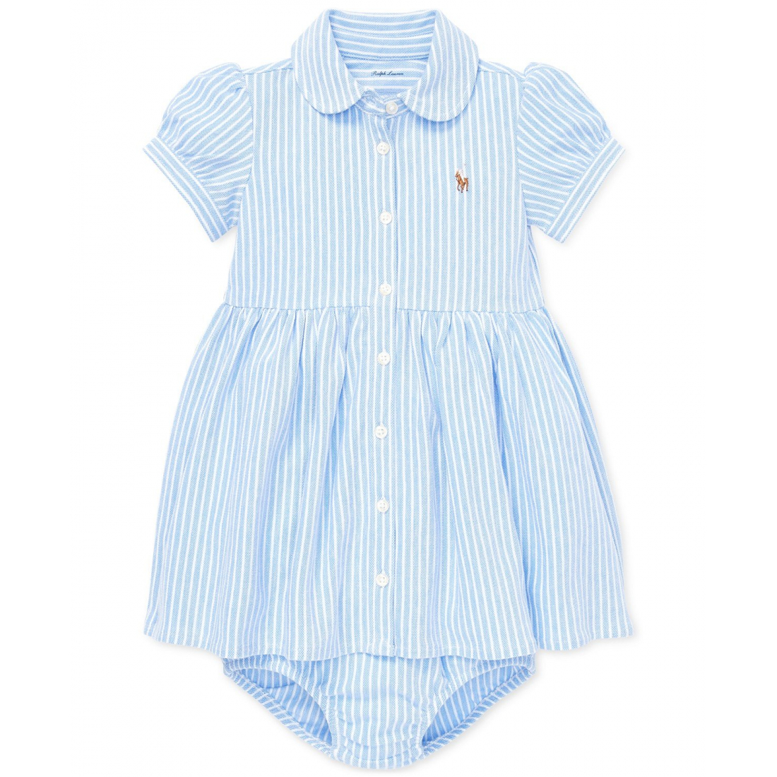 'Striped Knit Oxford Dress' pour Bébés filles