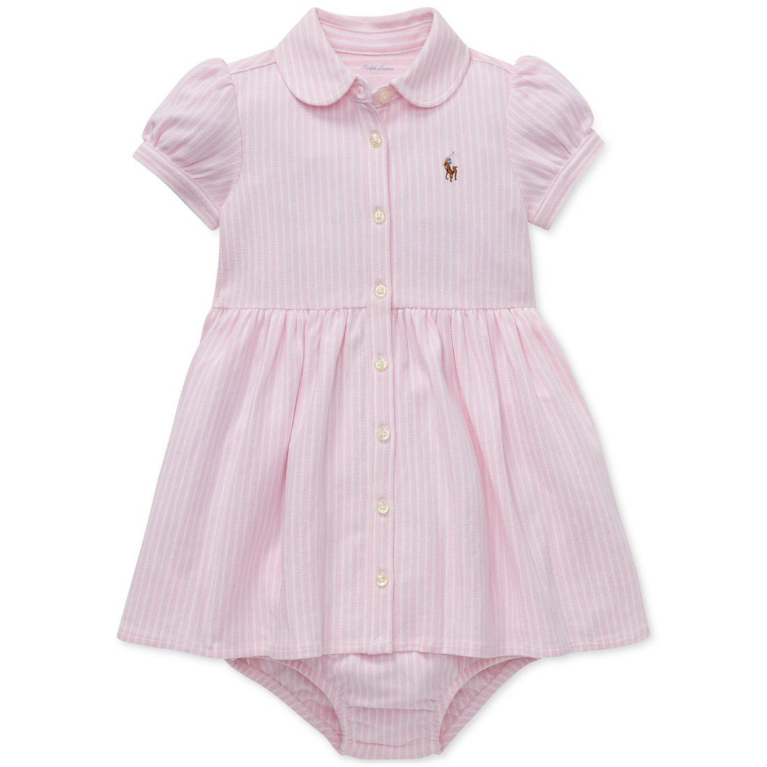 'Striped Knit Oxford Dress' pour Bébés filles