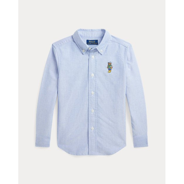 'Polo Bear Cotton Oxford Shirt' pour Petits garçons