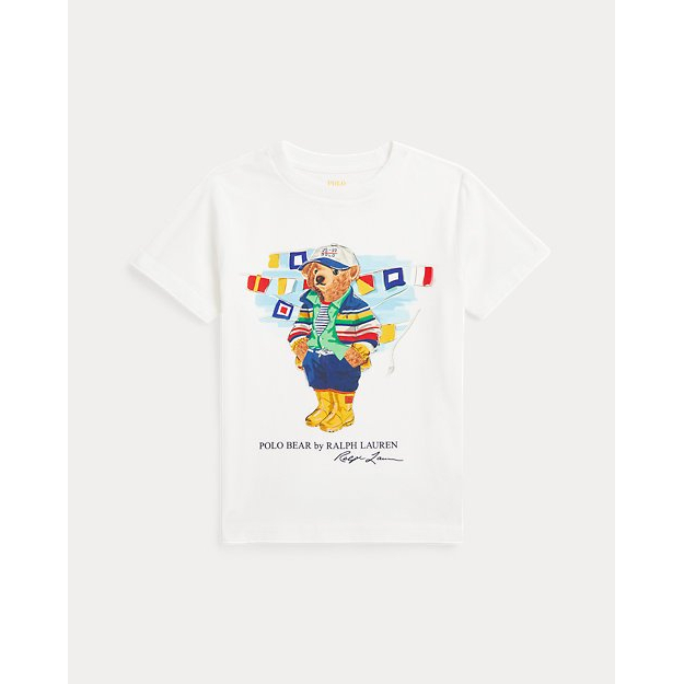 'Polo Bear Cotton Jersey Tee' pour Petits garçons
