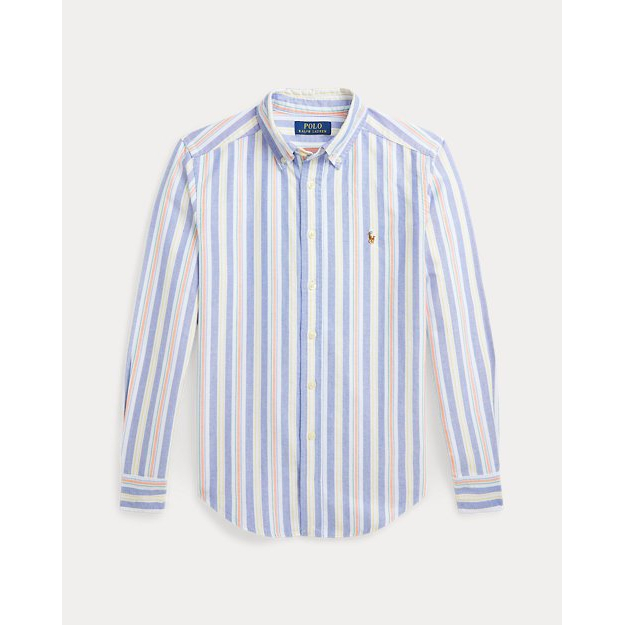 'Striped Cotton Oxford Shirt' pour Grands garçons