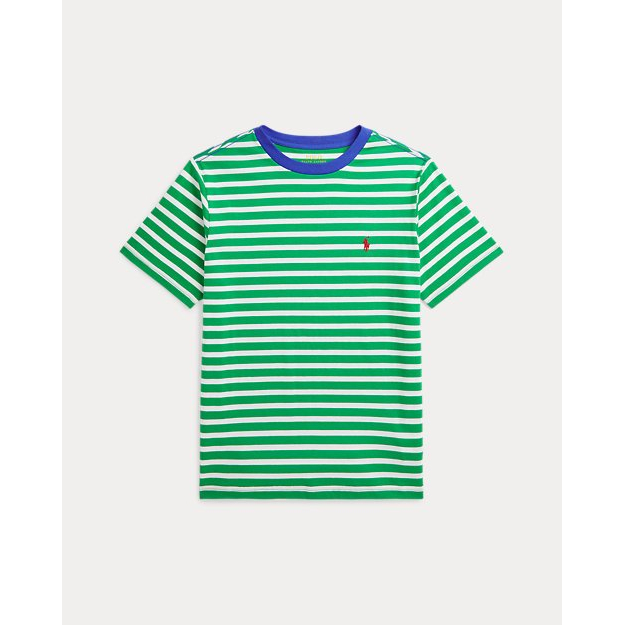 'Striped Cotton Jersey Ringer Tee' pour Grands garçons