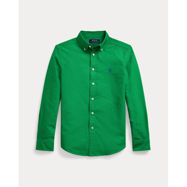 'Garment-Dyed Cotton Oxford Shirt' pour Grands garçons