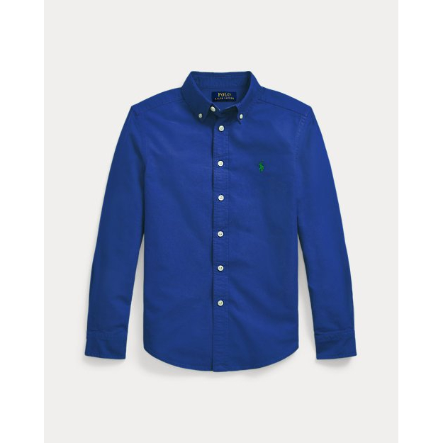 'Garment-Dyed Cotton Oxford Shirt' pour Grands garçons