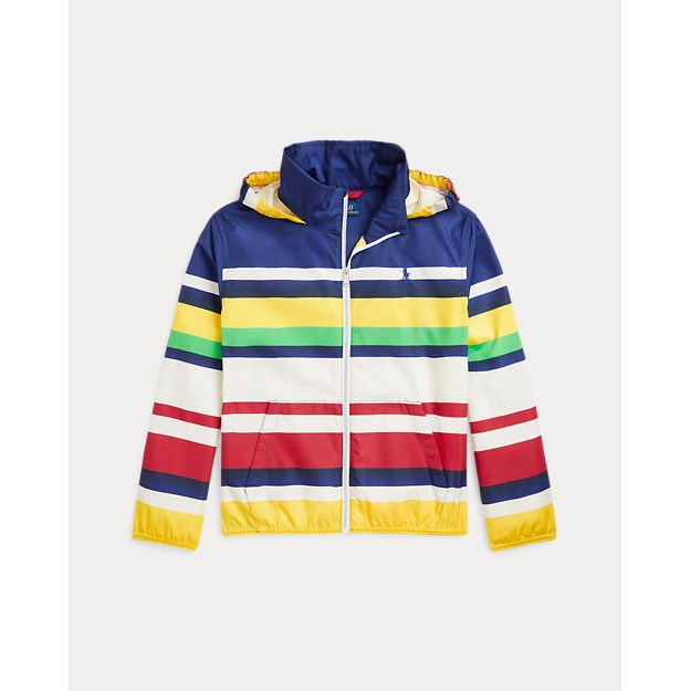 'Packable Striped Hooded Jacket' pour Grandes filles