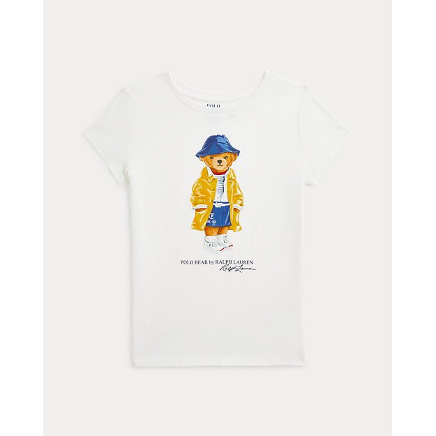 'Polo Bear Cotton Jersey Tee' pour Grandes filles