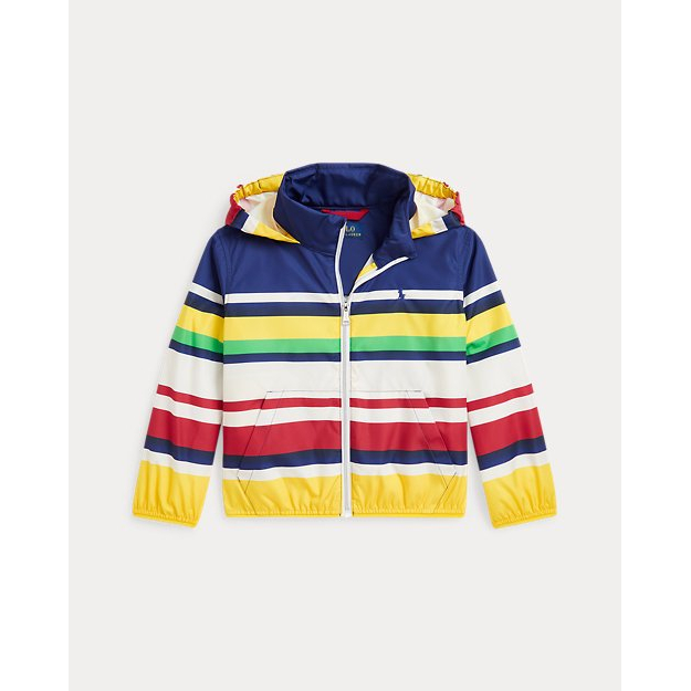 'Packable Striped Hooded Jacket' pour Bambins & petites filles