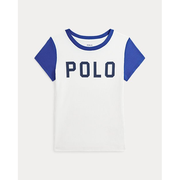 Toddler & Little Girl's 'Color-Blocked Logo Cotton Jersey Tee'
