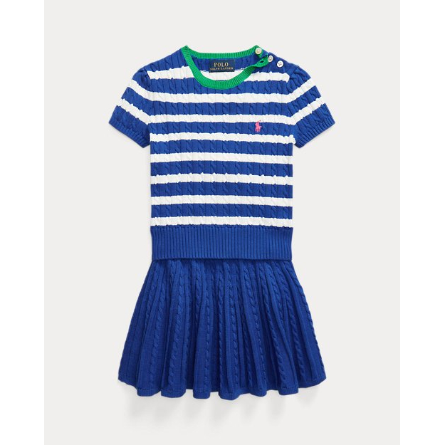 'Striped Cotton Sweater & Skirt Set' pour Bambins & petites filles